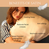 Satin  Pillowcase 50x75cm - Champagne  Pillowcase with Zipper Closure With Magnetic Gift Box