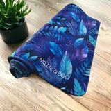 Millie & Boo Purple Leaf Desk Mat, Non-Slip Mouse Mat, Mouse Pad, Desk Organiser, Ideal for Women Working from Home - 2mm Thick, 80x30cm Gaming Desk Pad