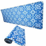 Millie & Boo Desk Mat - Blue Tiles Design Mouse Mat, Mouse Pad, Desk Organiser for Women's Home Office, 2mm Thick, 80x30cm - Perfect for The Office and Gaming