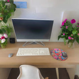 Colourful  Flower Mouse  Mat, 22cm, 2mm Thickness, Non-Slip Mouse Mat
