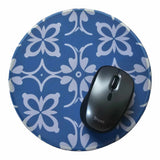 Blue Tile Mouse  Mat, 22cm, 2mm Thickness, Non-Slip Mouse Mat