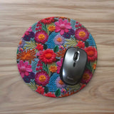 Colourful  Flower Mouse  Mat, 22cm, 2mm Thickness, Non-Slip Mouse Mat