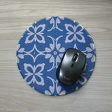 Blue Tile Mouse  Mat, 22cm, 2mm Thickness, Non-Slip Mouse Mat