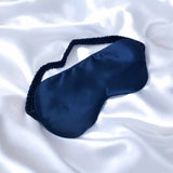 Millie & Boo Silk Sleep Mask - 100% Pure Organic Mulberry 19 Momme Silk Eye Mask for Sleeping - Comfortable Navy Eye Mask with Elastic Band - Luxury Gift Box for Women & Travellers