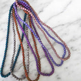 Jacquard Silk Mix  Beaded Necklace