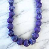 Jacquard Silk Mix  Beaded Necklace