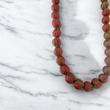Jacquard Silk Mix  Beaded Necklace