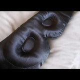 100% Pure Organic Mulberry 22 Momme 3D Contour Silk Eye Mask for Sleeping - Comfortable Black Full  Eye Mask with Elastic Band