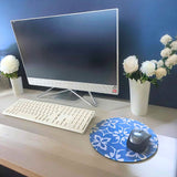 Blue Tile Mouse  Mat, 22cm, 2mm Thickness, Non-Slip Mouse Mat
