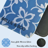 Millie & Boo Desk Mat - Blue Tiles Design Mouse Mat, Mouse Pad, Desk Organiser for Women's Home Office, 2mm Thick, 80x30cm - Perfect for The Office and Gaming