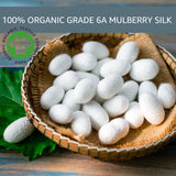 Millie & Boo Silk Sleep Mask - 100% Pure Organic Mulberry 19 Momme Silk Eye Mask for Sleeping - Comfortable Silver Eye Mask with Elastic Band - Luxury Gift Box for Women & Travellers