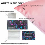 Organic Mulberry Silk Pillowcase 50x75cm - Grade 6A Light Pink Satin Pillowcase with Zipper Closure