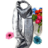Infinity Scarf Silk Blend Silver Snood