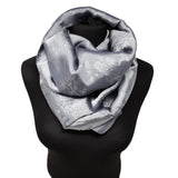 Infinity Scarf Silk Blend Silver Snood