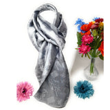 Infinity Scarf Silk Blend Silver Snood