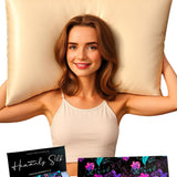 Satin  Pillowcase 50x75cm - Champagne  Pillowcase with Zipper Closure With Magnetic Gift Box