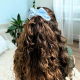 Luxury Mulberry Organic Silk Scrunchies Set of 3 - Light Blue, Light Pink, Navy Blue Hair Bands Perfect Gift for Women in Elegant Gift Box