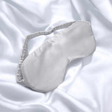 Millie & Boo Silk Sleep Mask - 100% Pure Organic Mulberry 19 Momme Silk Eye Mask for Sleeping - Comfortable Silver Eye Mask with Elastic Band - Luxury Gift Box for Women & Travellers