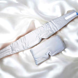 100% Pure Organic Mulberry 22 Momme Silk Eye Mask for Sleeping - Comfortable Silver Full  Eye Mask with Elastic Band