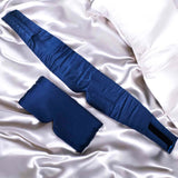100% Pure Organic Mulberry 22 Momme Silk Eye Mask for Sleeping - Comfortable Navy Full  Eye Mask with Elastic Band