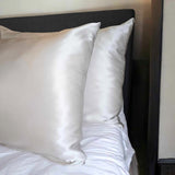 Organic Mulberry Silk Pillowcase 50x75cm - Grade 6A Silver Pillowcase with Zipper Closure