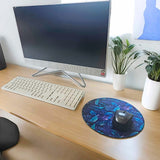 Purple Leaf Mouse  Mat, 22cm, 2mm Thickness, Non-Slip Mouse Mat