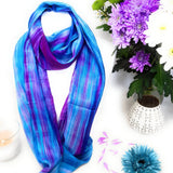 Copy of 100% Silk Scarf Snood - Blue & Purple Hand Painted Silk Infinity Scarf