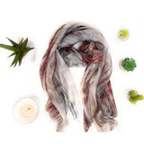 100% Silk Scarf Brown & Grey Silk Scarf