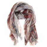 100% Silk Scarf Brown & Grey Silk Scarf