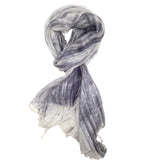 Millie & Boo Hand Painted Mulberry Silk Scarf Grey 170x75cm with Gift Box - Perfect Birthday Gifts for Women, Holiday Essentials, Thoughtful Gifts for Women