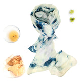 Light Blue Marble Silk Scarf
