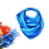 100% Silk Scarf Snood -Blue Mix Hand Painted Silk Infinity Scarf