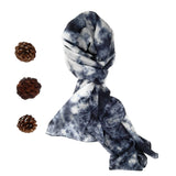 100% Dark Grey Marble Silk Scarf