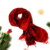 100% Silk Scarf Red & Black