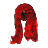 100% Silk Scarf Red & Black