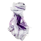 100%  Silk Scarf Purple & Grey