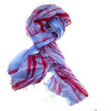 100%  Silk Scarf Purple & Red