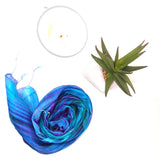 100% Silk Scarf Dark Purple & Green